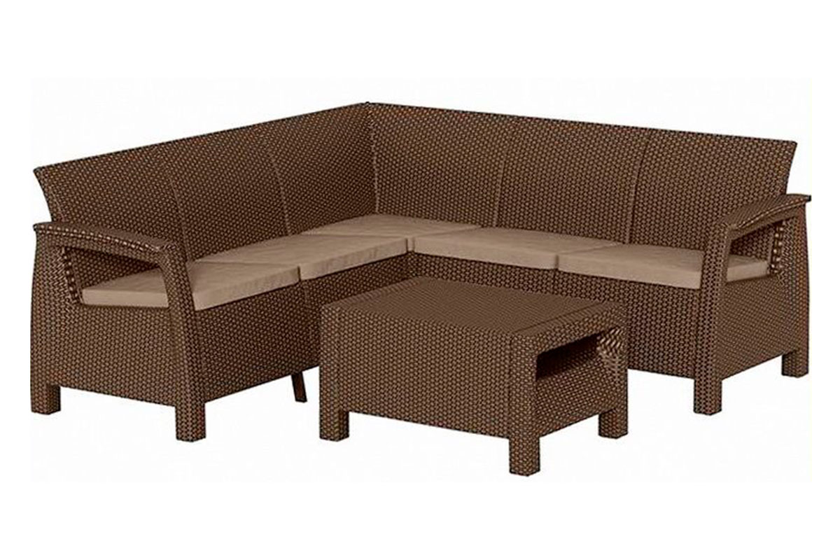 Keter, Россия Комплект мебели Corfu Relax Set, коричневый